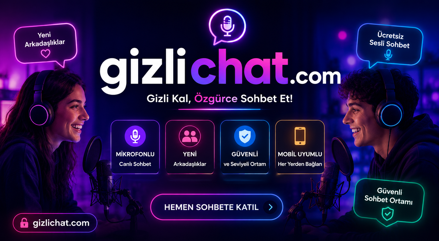 GizliChat.com – Güvenli ve Ücretsiz Sesli Sohbet Platformu